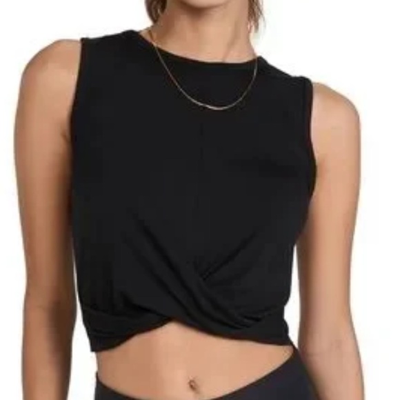 FP Movement by Free People Tops - FP Movement by Free People Black Twist Muscle Tee
